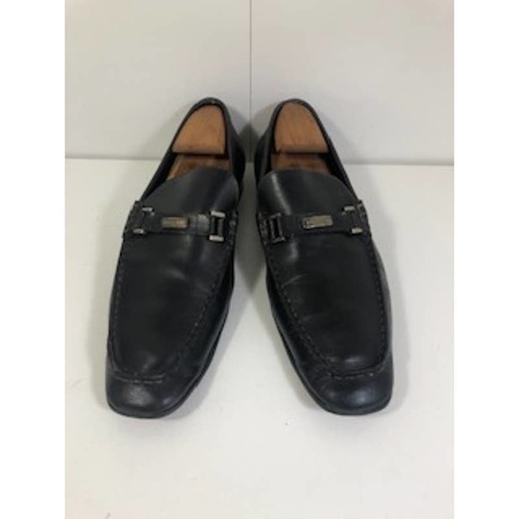 Mezlan Leather Super Flex Bologna Square Toe Palmer Slip-On Shoes Black US 11 M main image 5